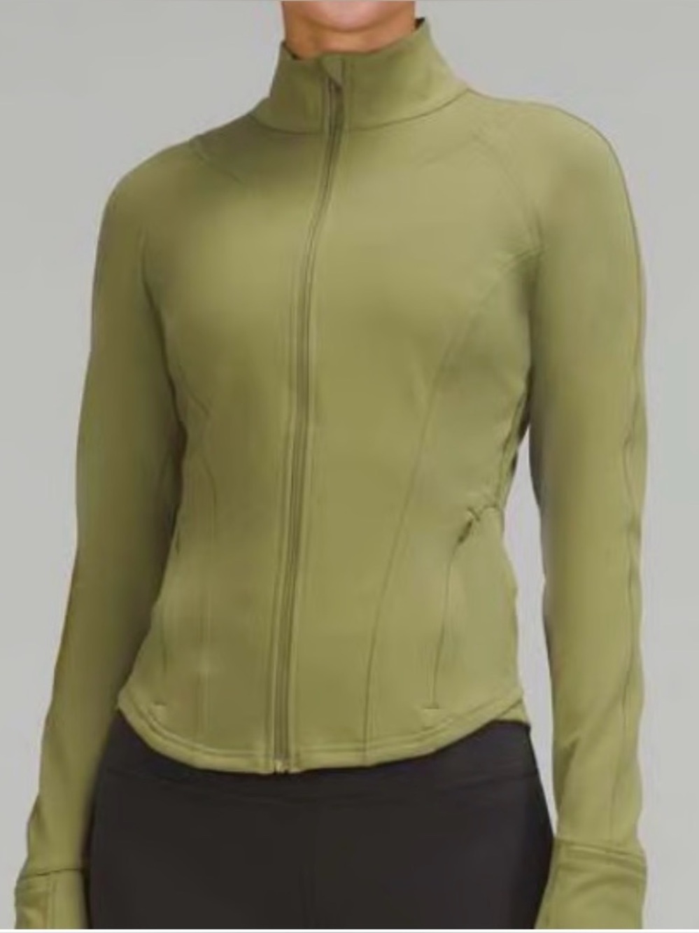 Lululemon Women's InStill Jacket Green Size 10 Full Zip Cuffins Long Sleeves